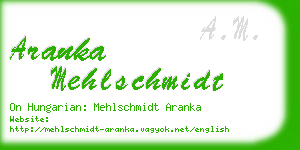 aranka mehlschmidt business card